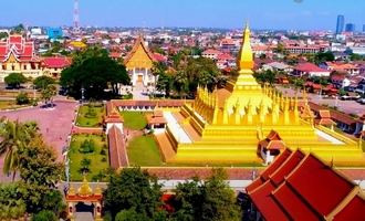 That Luang stupa, Vientiane, Laos travel