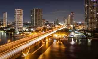 view of Bangkok at night, Thailand