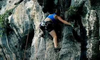 Railay rock climb, Krabi, Thailand