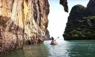 Kayaking Phang Nga bay, Thailand