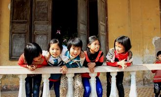 Country children, Red River Delta, Vietnam