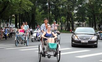cyclo ride in ho chi minh city, vietnam tour