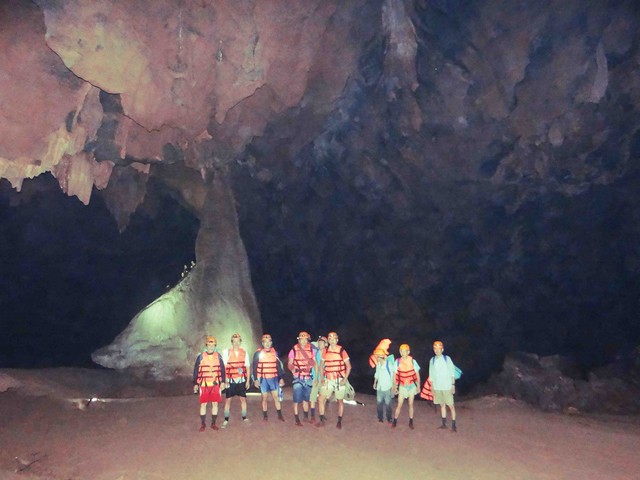 cave explorers in Quang Binh, Vietnam
