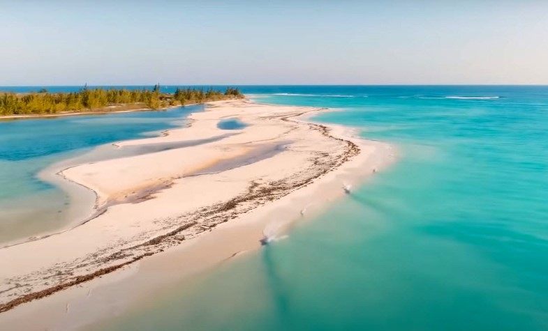 Natural beach of Cuba
