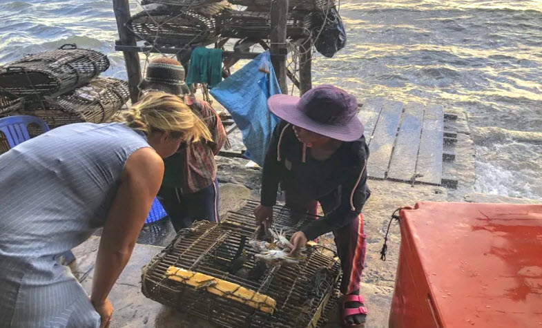 Visit Kep crab market, fun things to do in Kampot