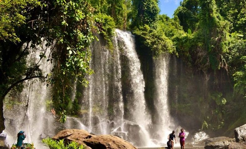 Cambodia, Siem Reap, Phnom Kulen waterfall