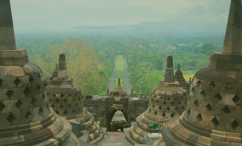 Overview of Borobudur Temple