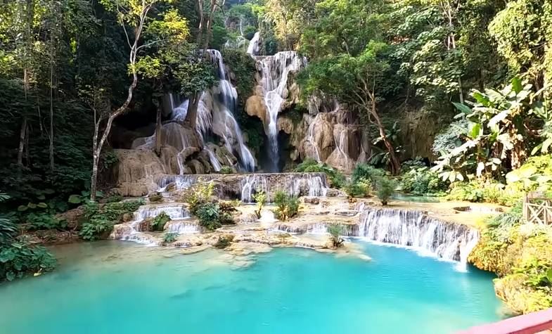 Laos, Luang Prabang, Kuang Si Waterfalls