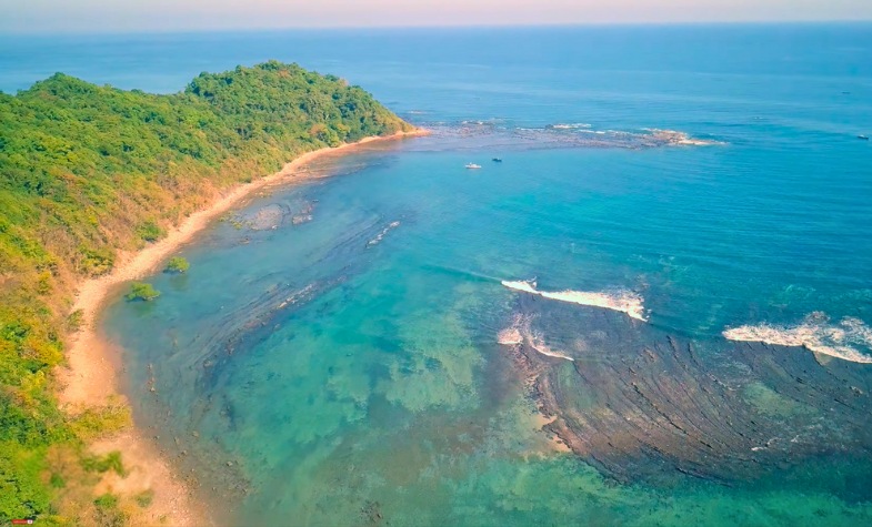 Kyaikhtiyo Beach blends serene forests with clear blue sea