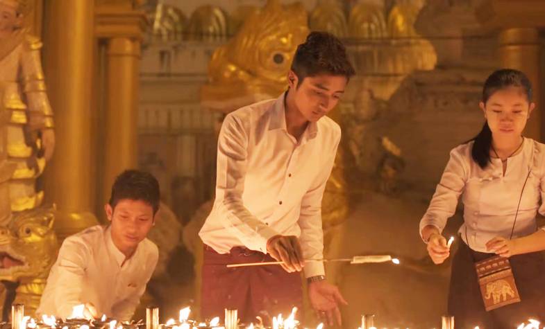 Thadingyut festival, the Myanmar festival of lights in October