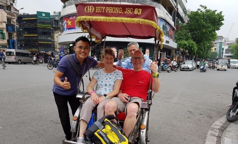 Cyclo ride in Hanoi vietnam tour